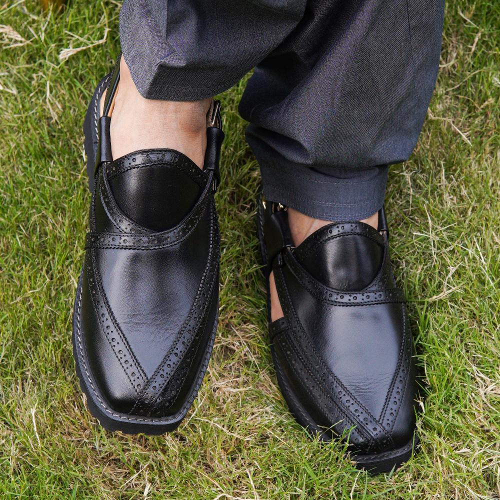 Paris Norozi - Black | Genuine Cow Leather Chappal