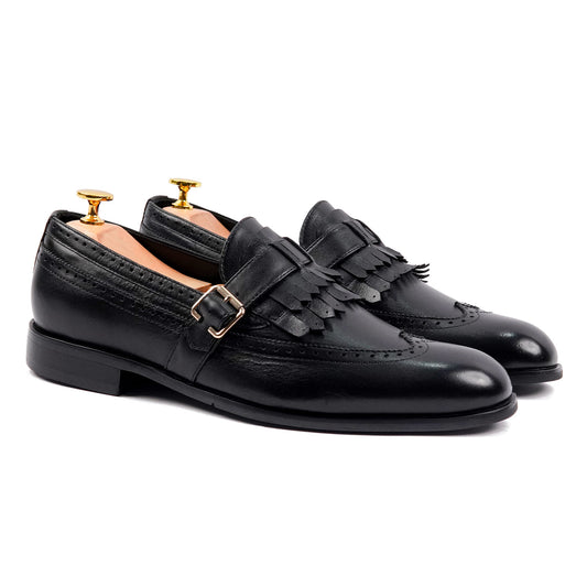 Belfast Kiltie Loafer - Black