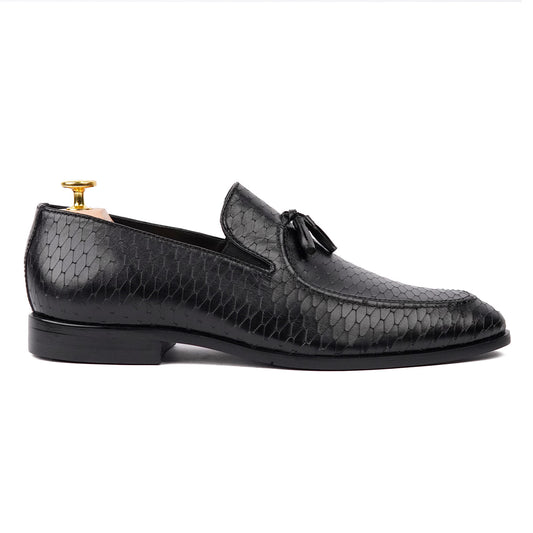 Dublin Laser Cut Loafer - Black