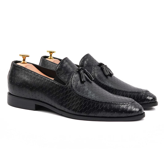 Dublin Laser Cut Loafer - Black