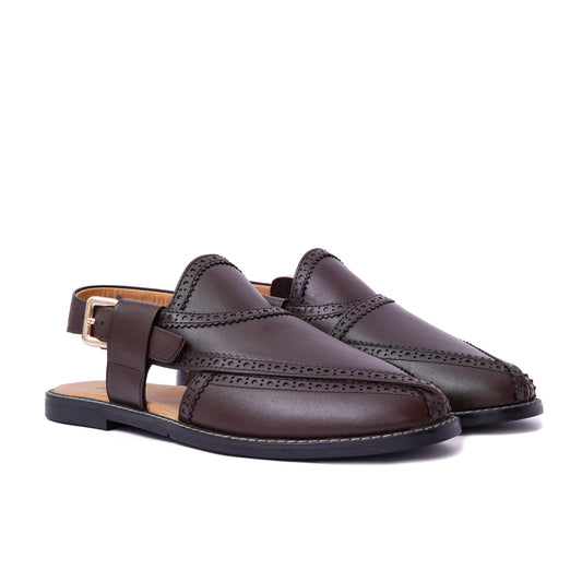 Classic Norozi - Brown | Genuine Cow Leather Chappal